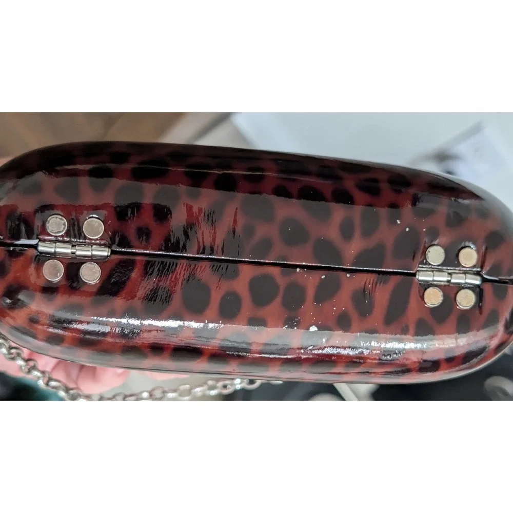 Brighton Cheetah Print Clutch, with shoulder chain